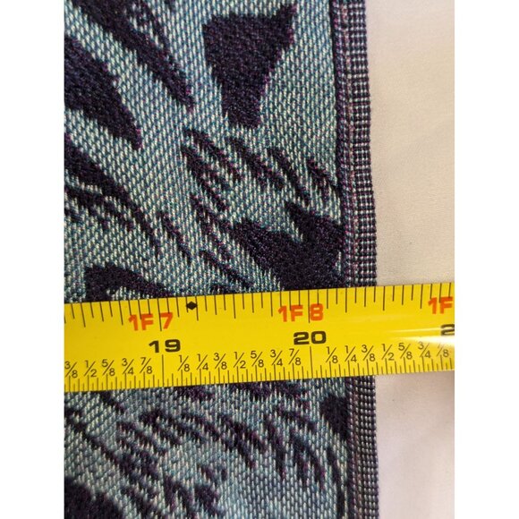 Collection Eighteen Floral Purple & Blue Scarf With Fringe Reversible Shine - Picture 4 of 8